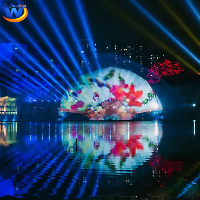 Laser Projection Screen Water Screen Show With Fountain Speaker