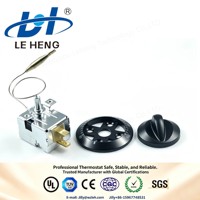 Sonde de température avec tube capillaire et thermostat pour le contrôle du chauffage des fers à vapeur, machines à laver et chauffe-eau électriques