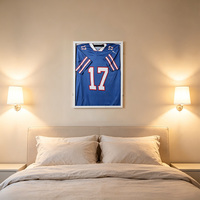 Vitrina de Madera con Cerradura para Exhibición de Camisetas Deportivas Firmadas y Colecciones de Memorabilia, para Montar en la Pared