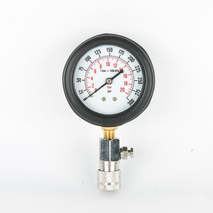 Analog Pressure Gauge 0-300 Psi 0-20 Bar Metal Automotive Cylinder Testing <b>Tool</b> - Product Image 1