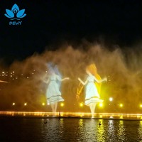 Fuente de Agua Decorativa para Exteriores, Moderna y de Lujo, Precio de Fábrica DEWY, Acero Inoxidable 304, Proyección Láser