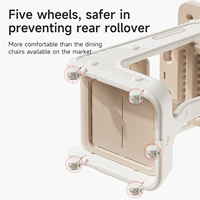 Chaise haute en plastique pour bébé, chaise évolutive pour nourrisson et tout-petit, siège rehausseur de repas, chaise d'apprentissage multifonctionnelle avec support au sol