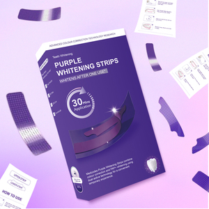Bandes blanchissantes sèches saveur menthe violette TikTok, 7/14 paires, pour émail non sensible, sans peroxyde – Vente chaude - Product Image 3