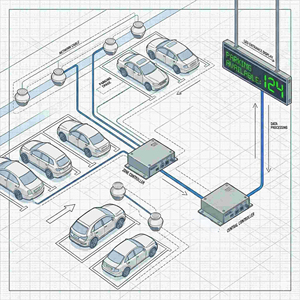 Sistema de Aparcamiento Ultrasónico Integrado de Montaje Frontal RS485 TCP/IP con Depuración de Aplicaciones, Sistema Inteligente de Guía de Aparcamiento y Señalización - Product Image 3