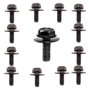 Vis universelles automobiles M6 16mm 17mm, boulons de carrosserie en fer zingué pour fixation des ailes et des passages de roue - Product Image 2