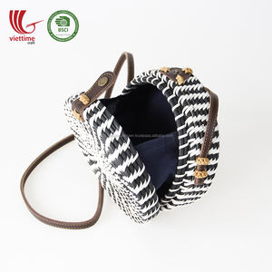 Sac de paille, sac en rotin avec ficelle en plastique fabriqué en gros au Vietnam - Product Image 6