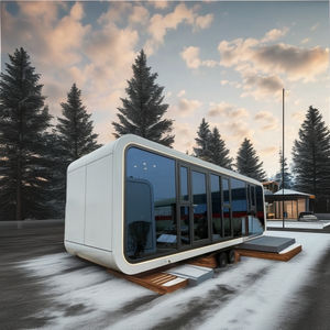Capsula Spaziale Modulare Rettangolare Apple Cabin con Balcone, Soluzione Completamente Arredata per Resort, Affitto Vacanze e Glamping - Product Image 4