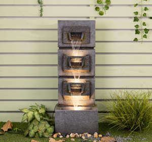 Ornamenti da giardino moderni per la casa lontana, cascata all'aperto con fontana a cascata leggera per interni - Product Image 3