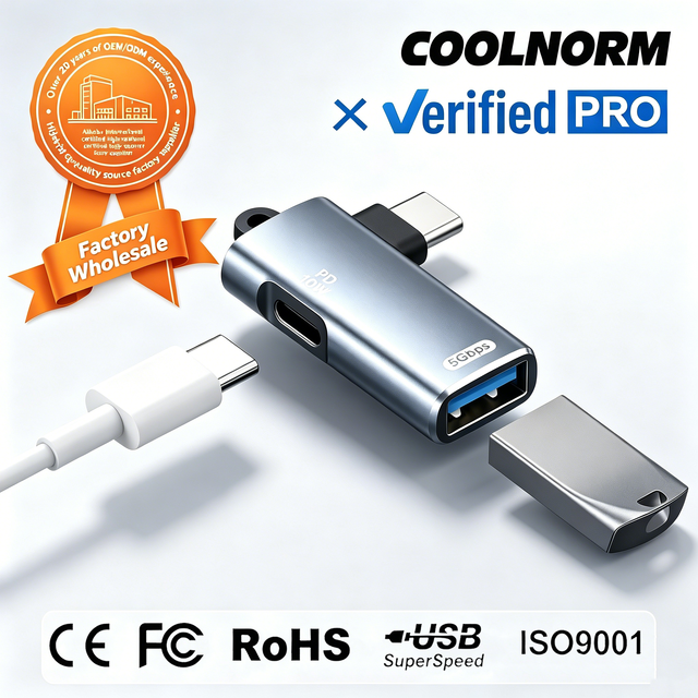 Type-C to USB 3.0 Dual-Function High-Speed OTG Adapter PD 10W Charging for Smartphones and Laptops
