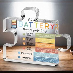 Ornement de bureau en blocs acryliques, cadeau personnalisé de remerciement pour la famille et les parents - Product Image 1