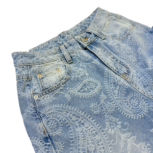 Jeans a Gamba Larga <span class=keywords><strong>di</strong></span> Alta Qualità per <span class=keywords><strong>Donna</strong></span>, Stile Paisley Jacquard, Streetwear Estivo Vintage con Cristalli, Personalizzabili, Direttamente dalla Fabbrica - Product Image 5