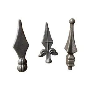 Adornos de hierro forjado Punta de lanza de metal forjado Valla de hierro forjado Puntos ornamentales