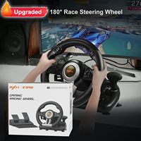 Volant et pédales de course PXN V3 PRO pour PC |   Volant à 11 pouces avec retour de vibrations, palettes de changement de vitesse, direction à 180°, 2 pédales