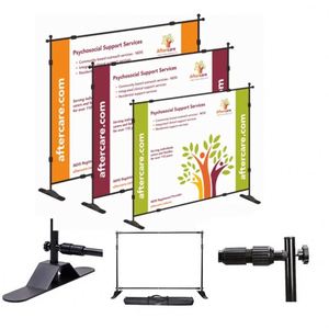 Banner Publicitario Personalizado Telescópico de Aluminio y Acero con Logotipo, Retráctil, con Bolsa de Transporte para Soporte de Exhibición - Product Image 1