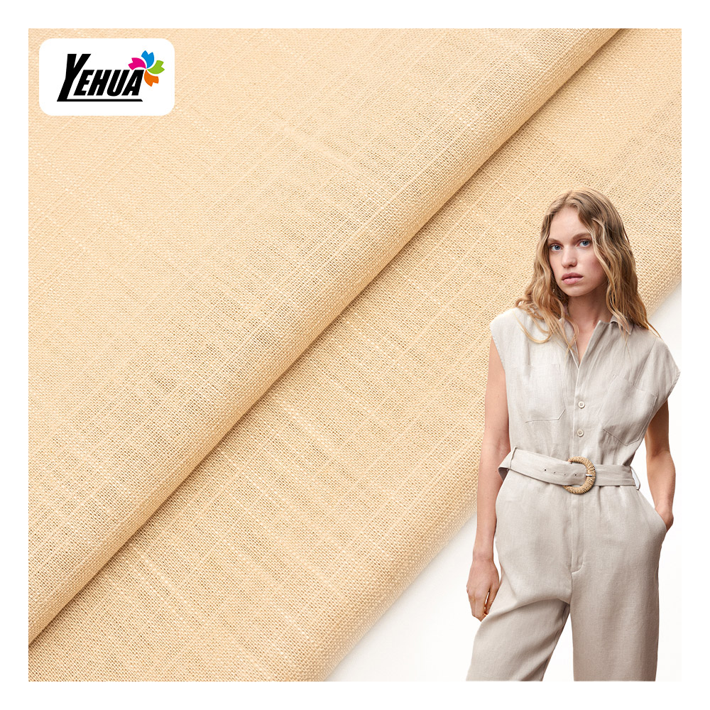 Wholesale Ready Soft 20% Linen 80% Rayon Slub Organic Viscose Linen with Rayon Fabric for Clothing