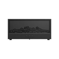 Nouveau modèle de diffuseur d'arômes à flamme de cheminée alimenté par USB, humidificateur à effet de feu de bois 3D, télécommande, ambiance sept couleurs