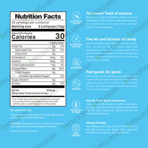 WELLBODY Adulte Musculation Pré-entraînement Énergie <span class=keywords><strong>BCAA</strong></span> & Créatine Monohydrate Sucette Ingrédients Naturels Biologique Vente en Gros - Product Image 2