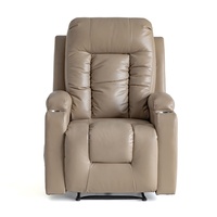 Fauteuil inclinable électrique en cuir moderne Geeksofa pour salon de beauté, avec porte-gobelet, pour salon