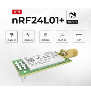 Module RF SPI NRF24L01 PA LNA 2,4 GHz E01-ML01DP5, portée longue distance 2,5 km, 20 dBm, émetteur-récepteur RF IoT pour Arduino NRF24L01P - Product Image 4