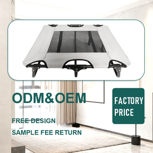 Заводская оптовая продажа, Открытый Кемпинг, металлический каркас, приподнятая кровать для домашних собак, моющаяся прочная складная кровать для домашних животных, приподнятая кровать для собак - Product Image 1