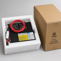 Alimentation électrique pour laser CO2, pilote AC220V pour machine de gravure et de découpe laser, refroidissement à double ventilateur, câble haute tension, boîtier métallique