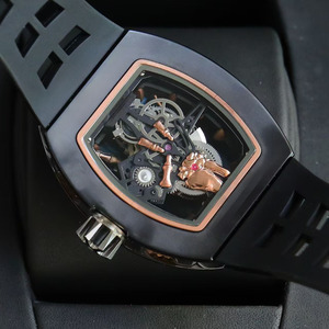 นาฬิกาตูร์บิญองกลไกแบบโครงกระดูกเต็มรูปแบบ สไตล์สตรีทสุดเทรนดี้ กันกระแทกและกันน้ำ สำหรับผู้ชาย - Product Image 2