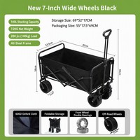 Chariot de camping pliable télescopique à quatre roues, idéal pour l'extérieur, vente en gros usine
