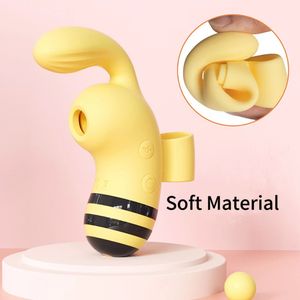 Adult Sexspielzeug Erotic Bee Shaped Vib rating für Frauen Klitoris Stimulator Fingerring Nippel Sauger Saugen Vibrator - Product Image 6