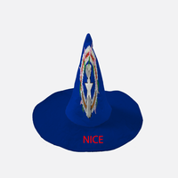 Chapeau de sorcière personnalisé avec drapeau national du Panama, chapeau pointu pour cosplay d'Halloween, fête de la Fête Nationale et carnaval sur le thème d'Amérique latine