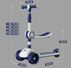 Three-Wheel <strong>Scooter</strong> for Kids 1-12 Years Old Baby Boys and Girls Pedal Can-Ride Slippery Car Plastic Material - Product Image 6