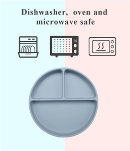 Vaisselle et ustensiles en silicone personnalisés en usine pour bébé Produits pour bébé par aspiration Bol Assiette à bec Gobelet Ensemble d'alimentation en silicone pour bébé - Product Image 6