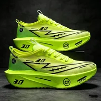 Chaussures de course pour hommes avec plaque en carbone, spécialité marathon, respirantes, légères, confortables, antidérapantes, pour femmes