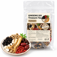 Thé aux six trésors au ginseng OEM, sachets de thé aux herbes à marque privée, vente en gros, fabricant de thé aux herbes chinoises