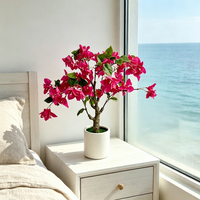 Kleine Hochzeits-Tischdekoration Künstlicher Bougainvillea-Blütenbaum Kunstblumen-Dekorationen für Zuhause Büro Hotel Garten Bar