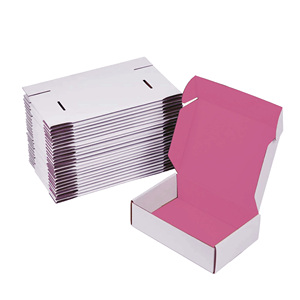 LOW quantité minimale de commande ondulé recyclable Logo rose emballage cadeau chaussures boîte à vêtements papier <span class=keywords><strong>postal</strong></span> Mailer boîtes d'expédition pour petites entreprises - Product Image 3