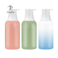Nouvelle conception, flacon vide en plastique de 500 ml pour gel douche, shampoing, lotion liquide, contenants biodégradables pour cosmétiques