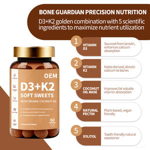 Gummies de Vitamine D3 K2 en Gros OEM ODM – Favorise la Densité Osseuse et la Santé <span class=keywords><strong>Cardiaque</strong></span> – Sans Additifs Artificiels - Product Image 5