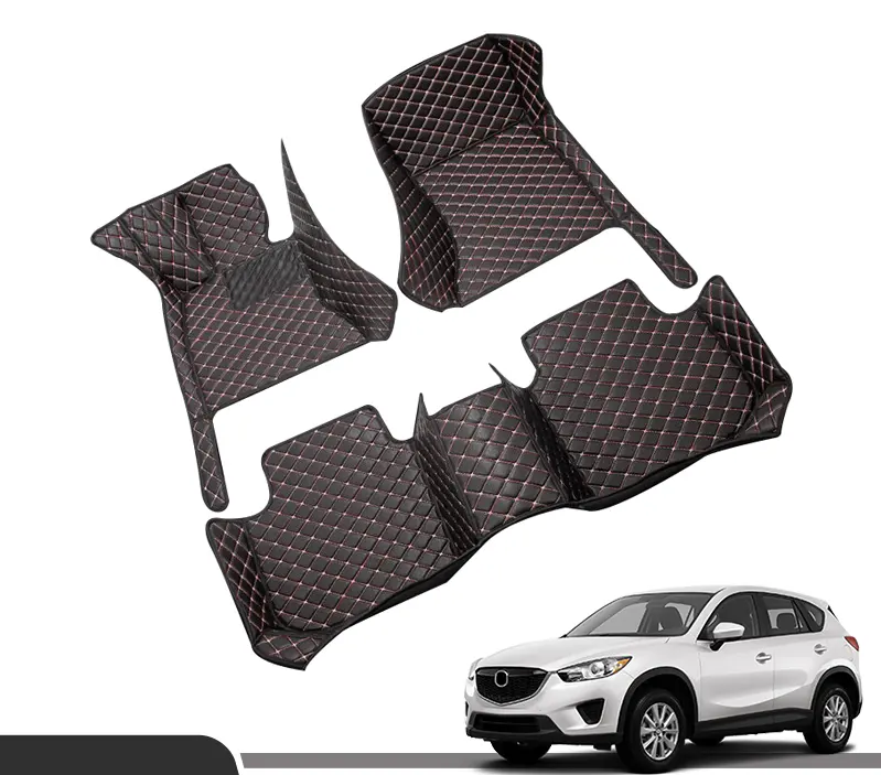 Top dijual aksesoris Interior 3D kulit tikar lantai mobil untuk Mazda Cx-5 2013-2014 tikar lantai otomatis