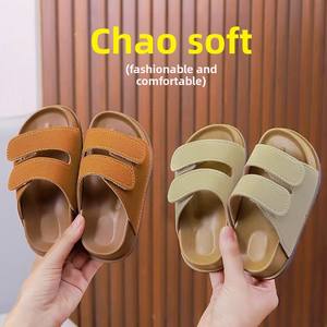 Mules tendance à plateforme pour enfants, hommes et femmes, avec fermeture <span class=keywords><strong>Velcro</strong></span>, bout ouvert, style Bocken, semelle extérieure en PVC - Product Image 4