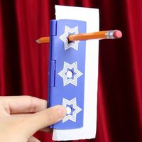 Trucs de magie avec des pièces de monnaie qui pénètrent dans un crayon en plastique, magie des pièces de monnaie qui pénètrent dans un crayon, jouets de magie, accessoires de magie amusants pour débutants