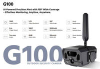 Cámara de Seguridad Solar 4G Willfine G100 para Exteriores, 4G LTE 2.7K, IA Inteligente, Sirena Integrada, Sensor PIR, Reconocimiento de Personas/Vehículos/Animales