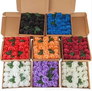 <span class=keywords><strong>Rosas</strong></span> artificiales de espuma de PE, cabezas de <span class=keywords><strong>rosas</strong></span> rojas de aspecto Real para ramos de boda artesanales, arreglos de centros de mesa, 25 uds. - Product Image 1