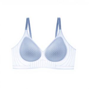 Soutien-gorge sans armatures personnalisable pour femme, fin, sans couture, anti-affaissement, en soie glacée, pour petite poitrine, effet push-up, en nylon/spandex/éponge - Product Image 5
