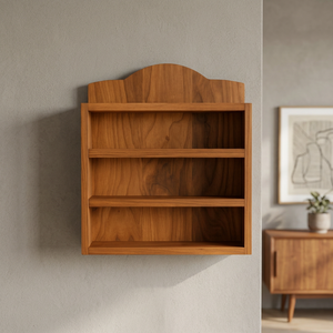 Estante Flotante Doble de Madera de Estilo Moderno - Tamaño Personalizado, Almacenamiento Decorativo para el Hogar, para Baño y Sala de Estar - Product Image 2