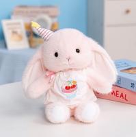 Peluche de 25 cm : Ours, Lapin, Mouton, Chat – Série Animaux Compagnons – Cadeau pour Bébés Filles