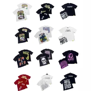 25ss that'saaufullotofcooughsyrup giản dị unisex Ngắn Tay Áo T-shirt mới phong cách Mỹ hợp thời trang thiết kế in kỹ thuật số lỏng phù hợp - Product Image 2