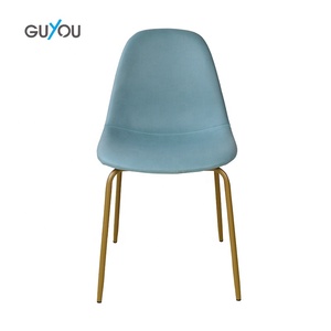 Silla del comedor moderna con patas doradas, muebles de tela de argos de terciopelo cómodos de estilo nórdico para <span class=keywords><strong>el</strong></span> hogar - Product Image 1