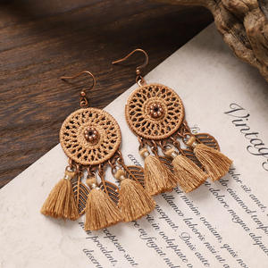 Pendientes Largos Simiya de Estilo Retro con Borlas Fluidas, Pendientes de Estilo Étnico Chino para Vacaciones, Joyería para Mujer - Product Image 6