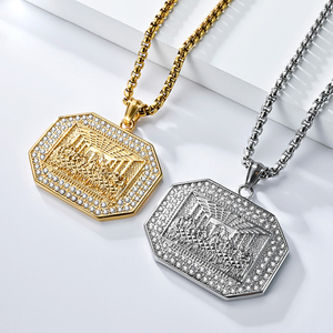 Hip Hop <span class=keywords><strong>La</strong></span> Última Cena religiosa cristiana CZ impermeable deslustre libre <span class=keywords><strong>de</strong></span> acero inoxidable joyería colgante collares para hombres - Product Image 1