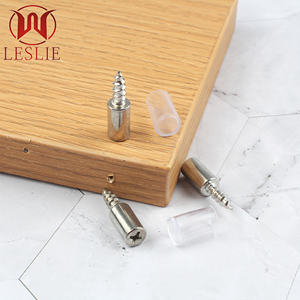 Supports d'étagère invisibles en chrome de haute qualité, supports d'étagère en plastique blanc avec 7 mm - Product Image 3